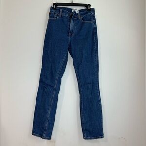 Abercrombie & Fitch Ultra High Rise 90s Slim Straight Dark Wash Jeans
